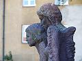 Statue of two women just outside the Old Town wall